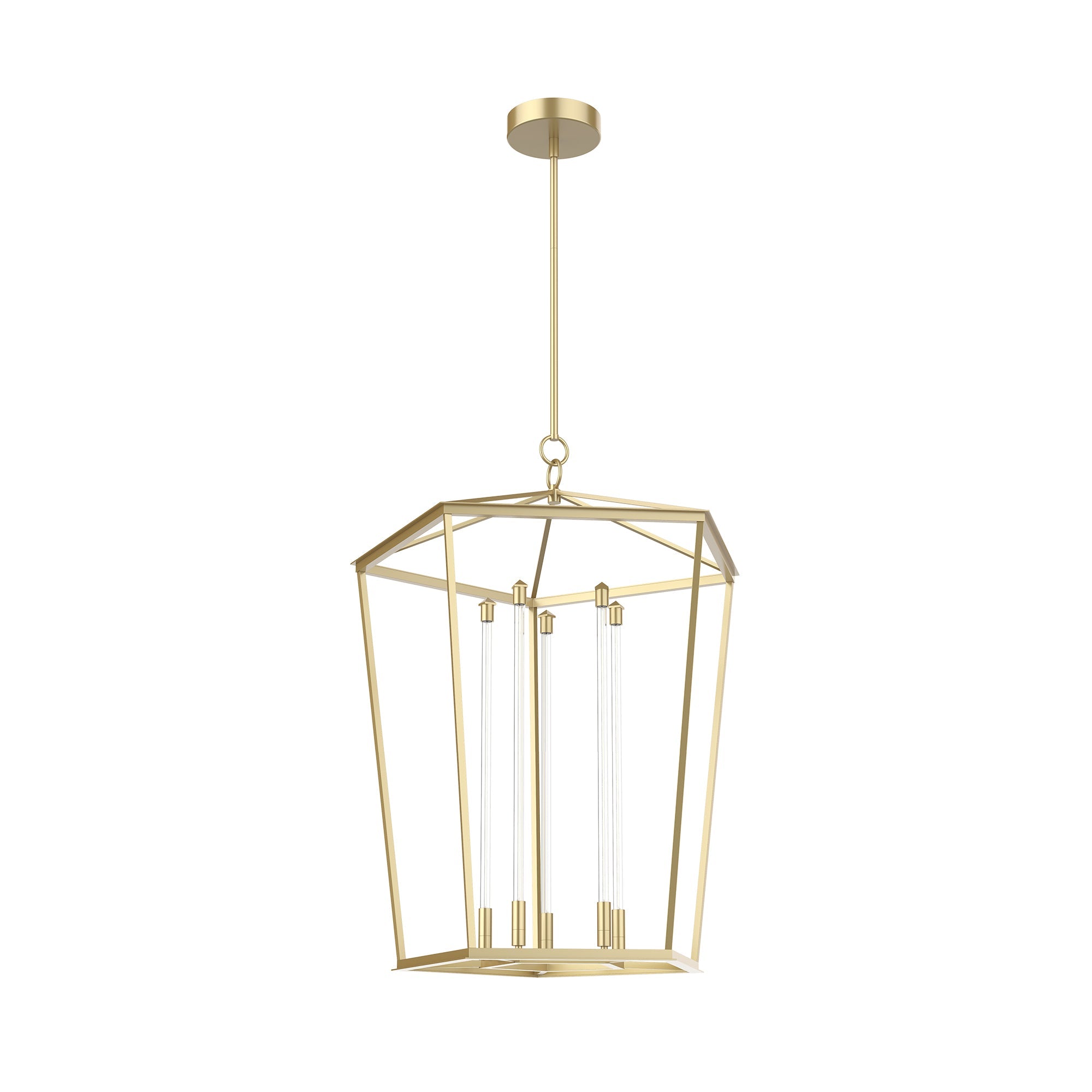 Delphine 29-in Pendant — Natural Brass