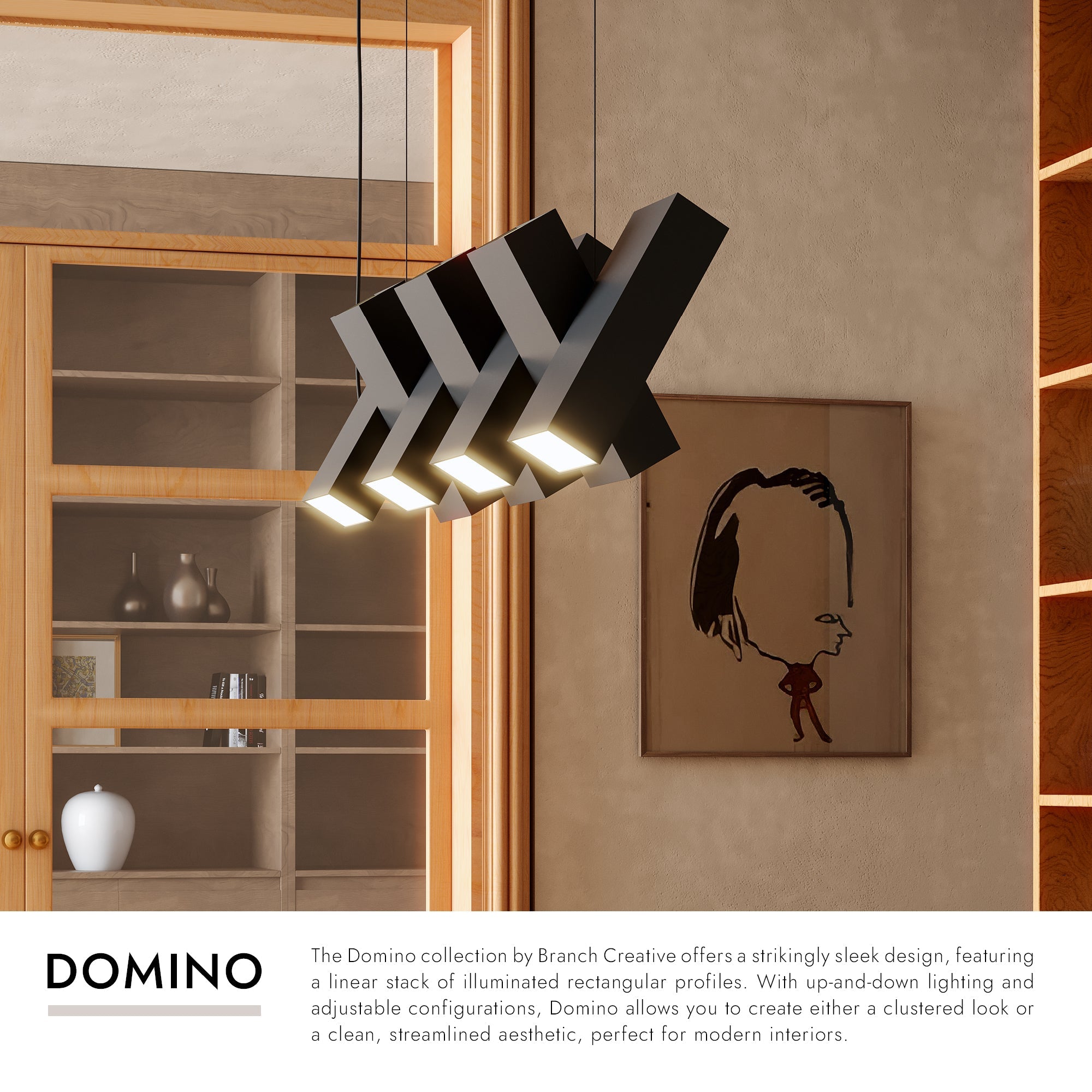 Domino 35-in Linear Pendant