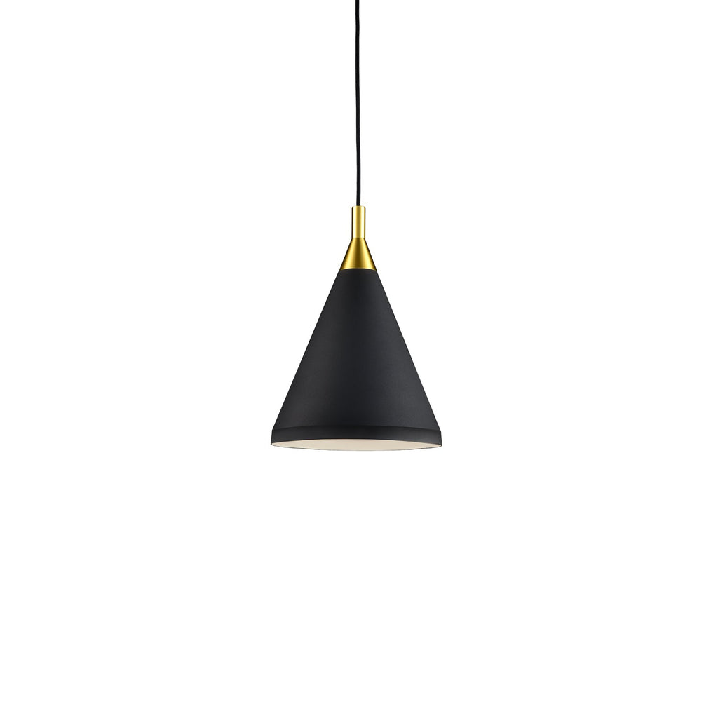 Dorothy 10-in Pendant — Black With Gold Detail