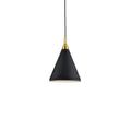 Dorothy 10-in Pendant — Black With Gold Detail
