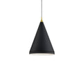 Dorothy 16-in Pendant — Black With Gold Detail