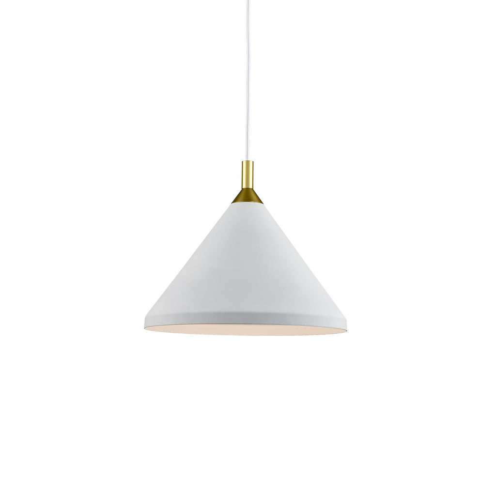 Dorothy 14-in Pendant — White With Gold Detail