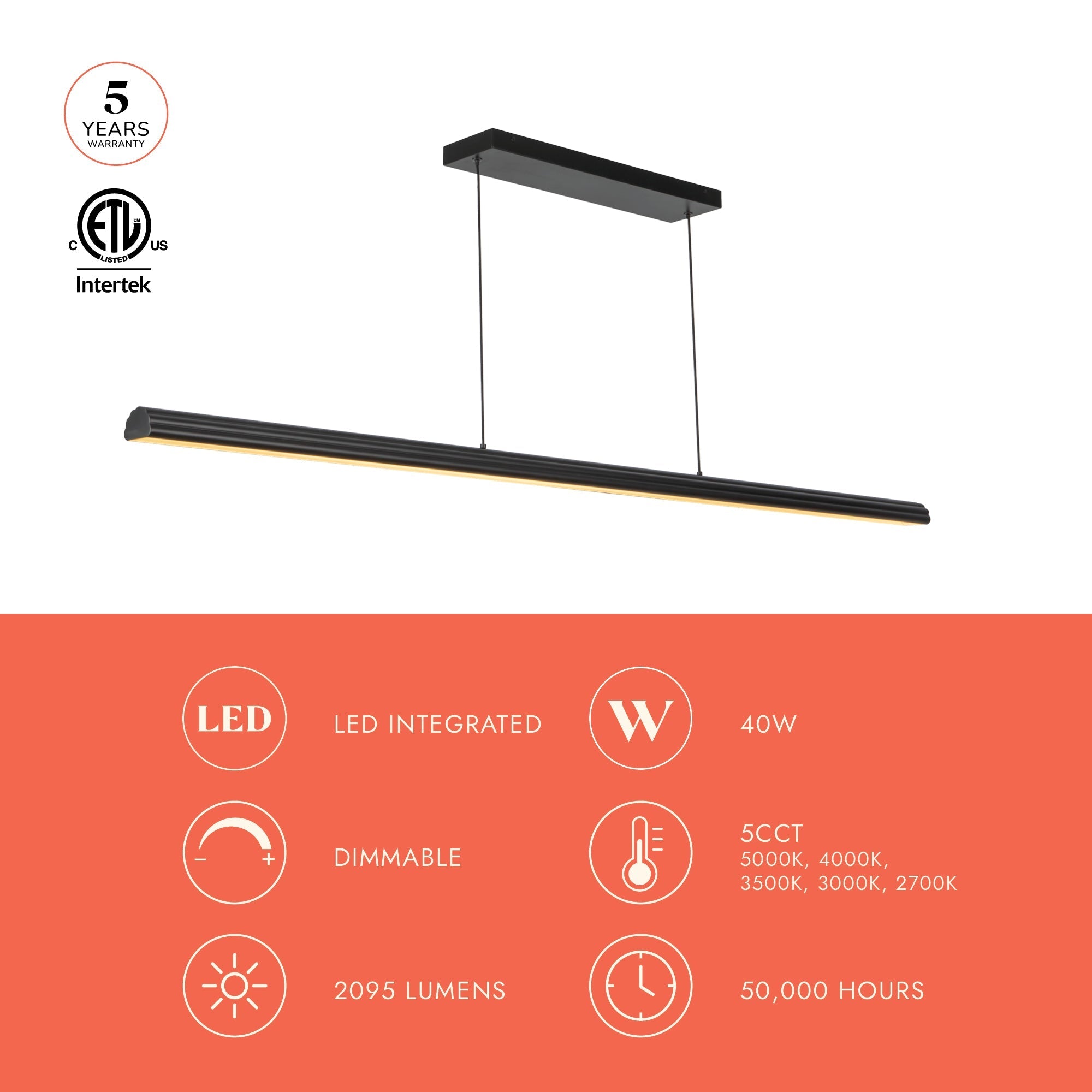 Dottie 60-in Linear Pendant