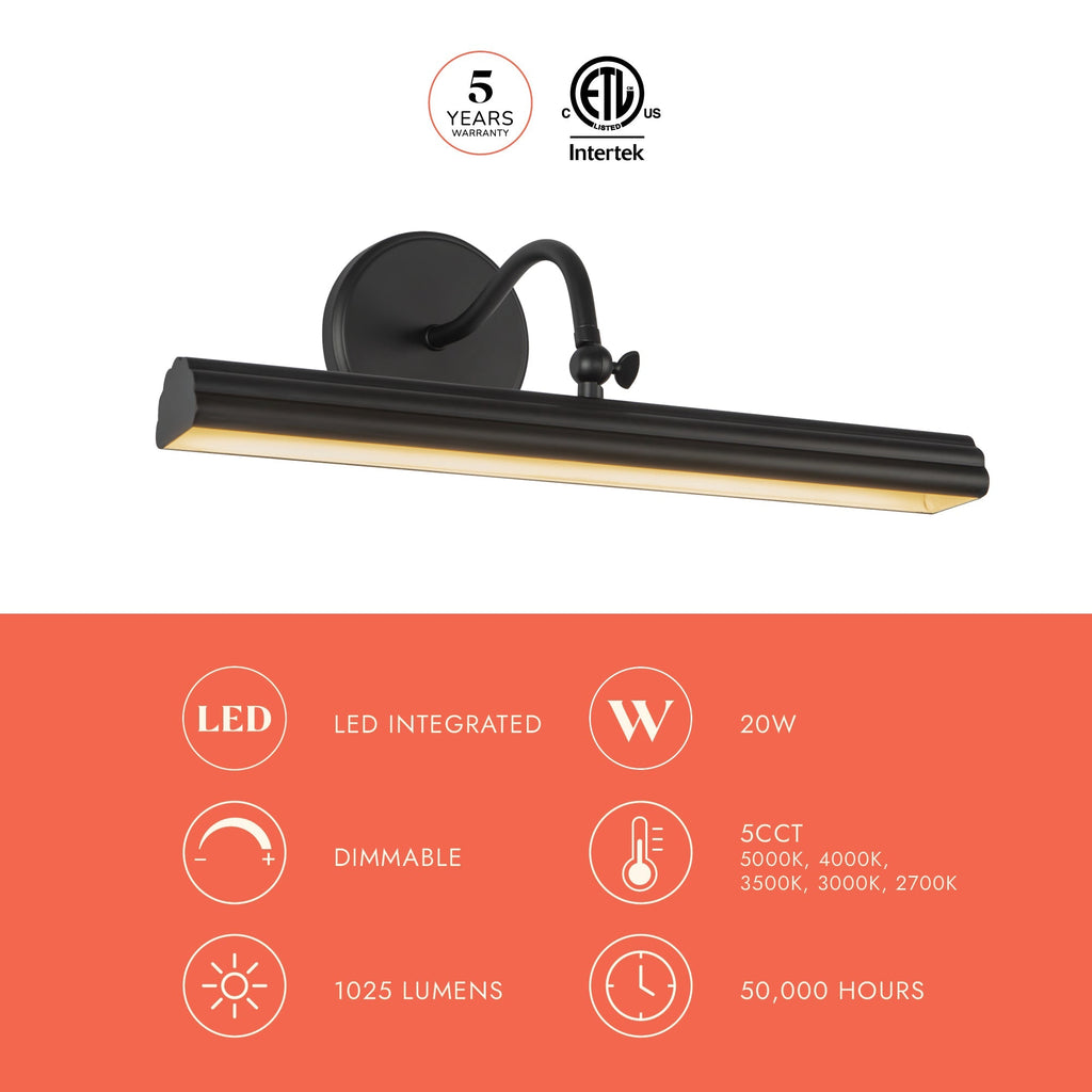 Dottie 18-in Wall/Picture Light