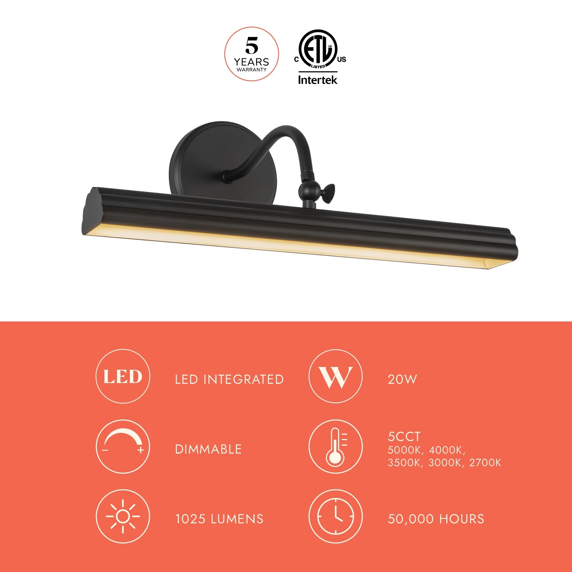 Dottie 18-in Wall/Picture Light