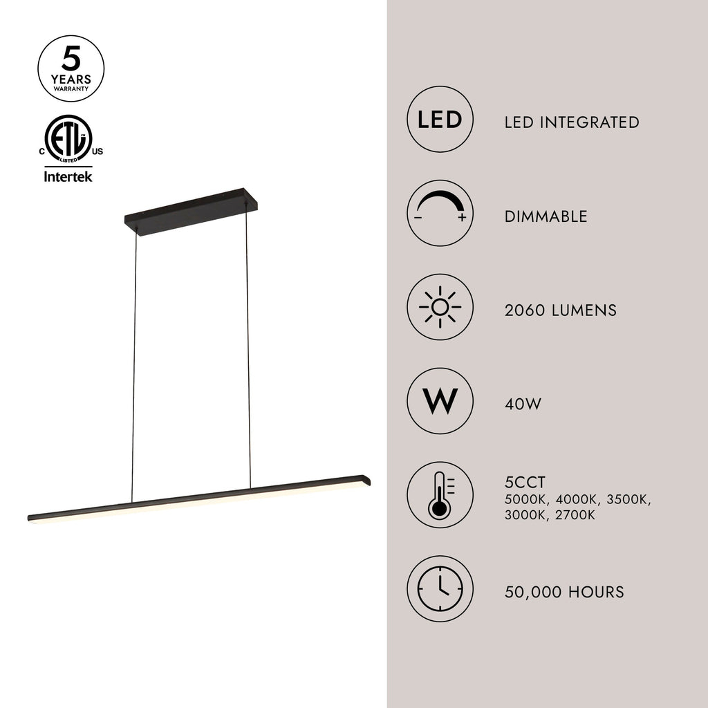 Drift 45-in Linear Pendant