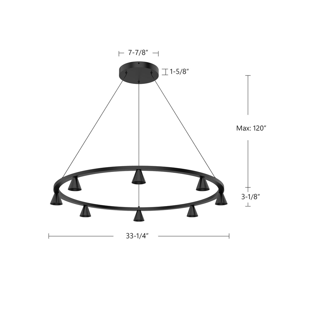 Dune 33-in Chandelier