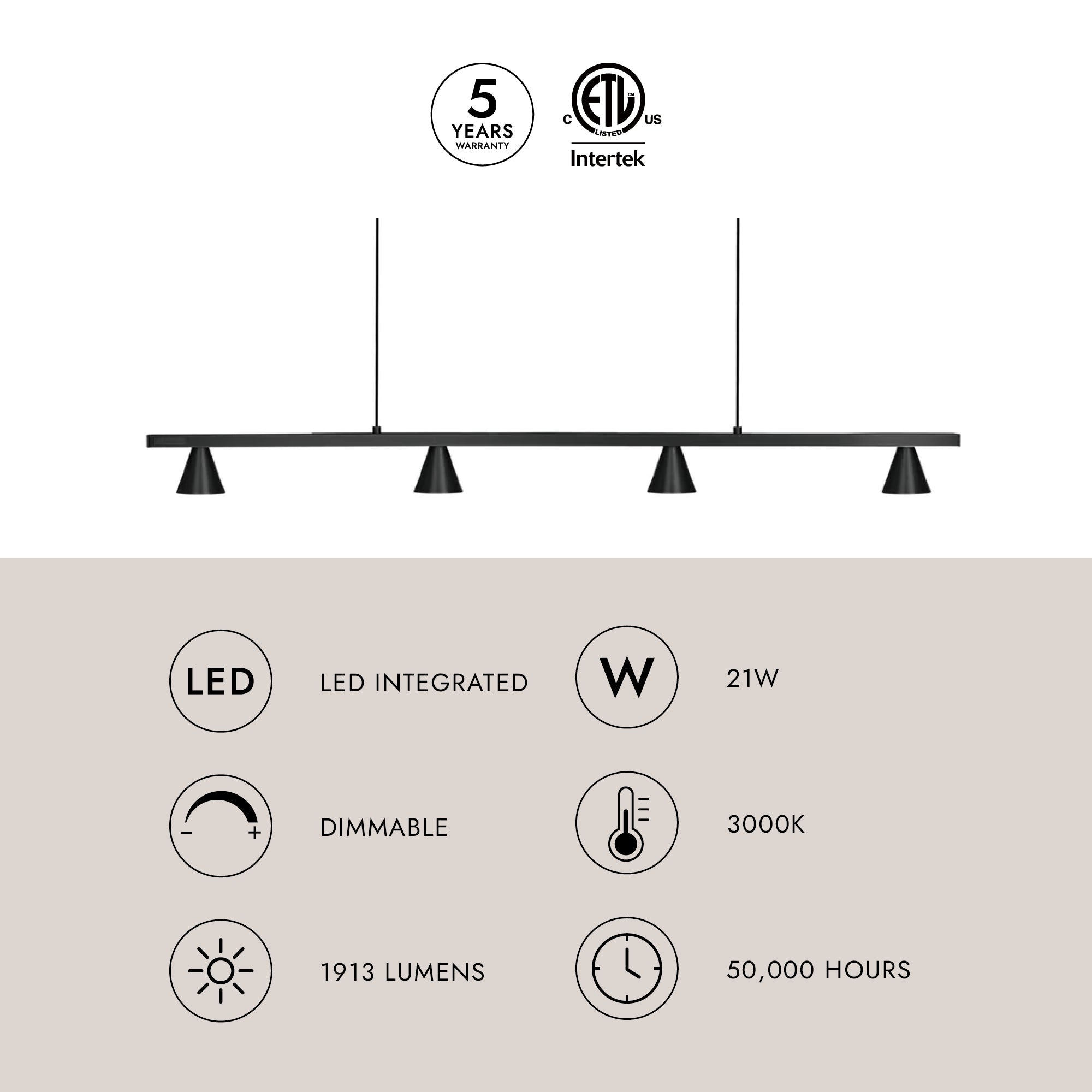 Dune 37-in Linear Pendant