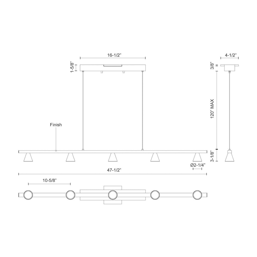Dune 47-in Linear Pendant