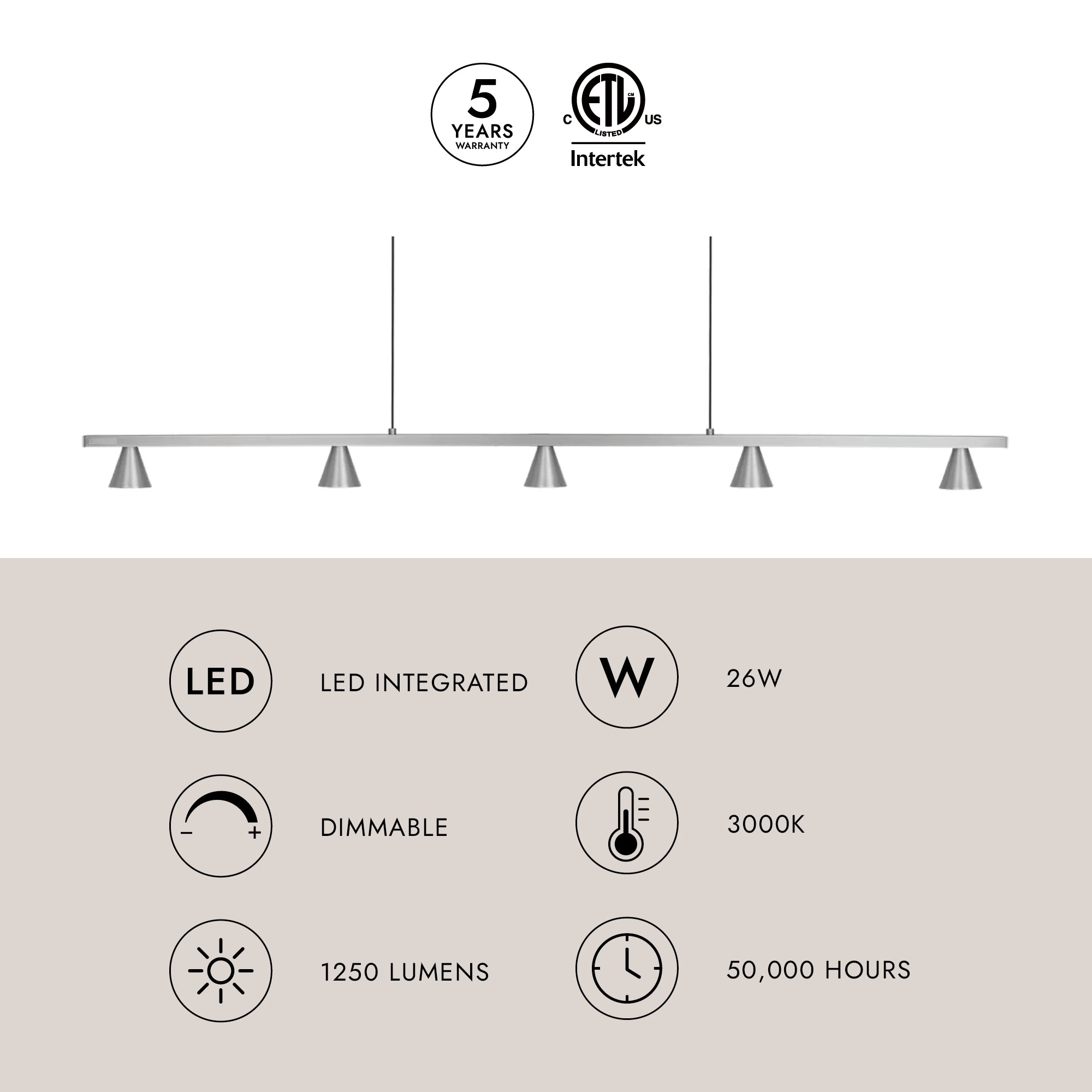 Dune 47-in Linear Pendant