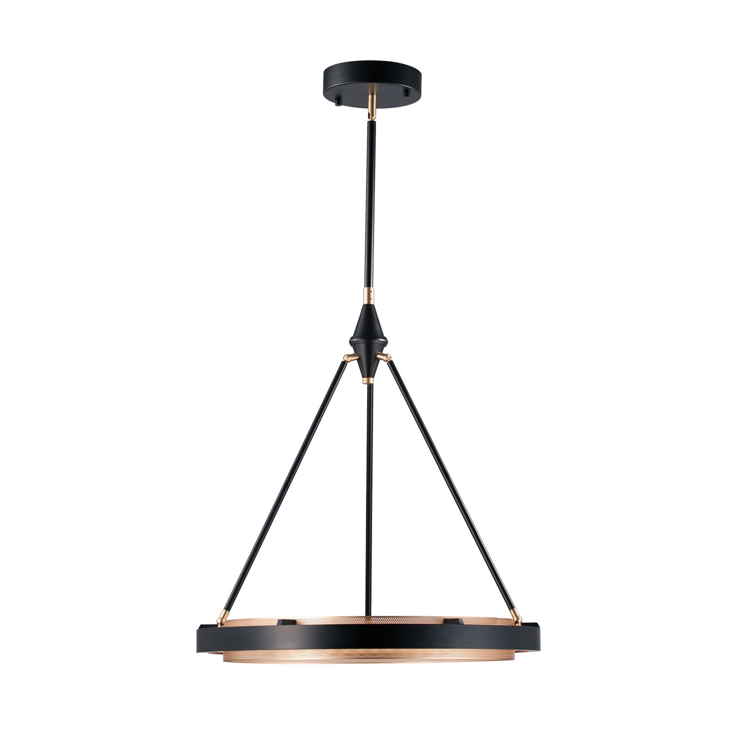 Duo 24-in Pendant — Classic Black/Gold Shimmer [Universal Voltage and 0-10 Dimming]