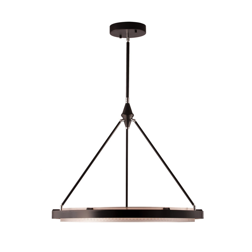 Duo 32-in Pendant — Classic Black/Silver Shimmer [Universal Voltage and 0-10 Dimming]