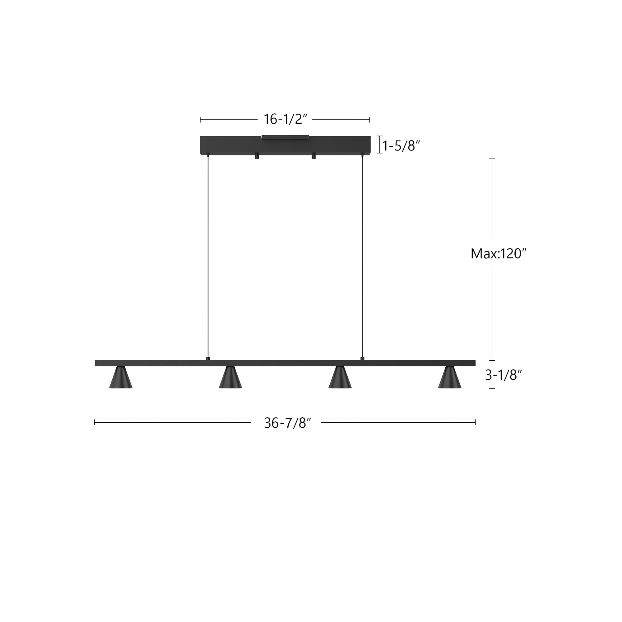 Dune 37-in Linear Pendant