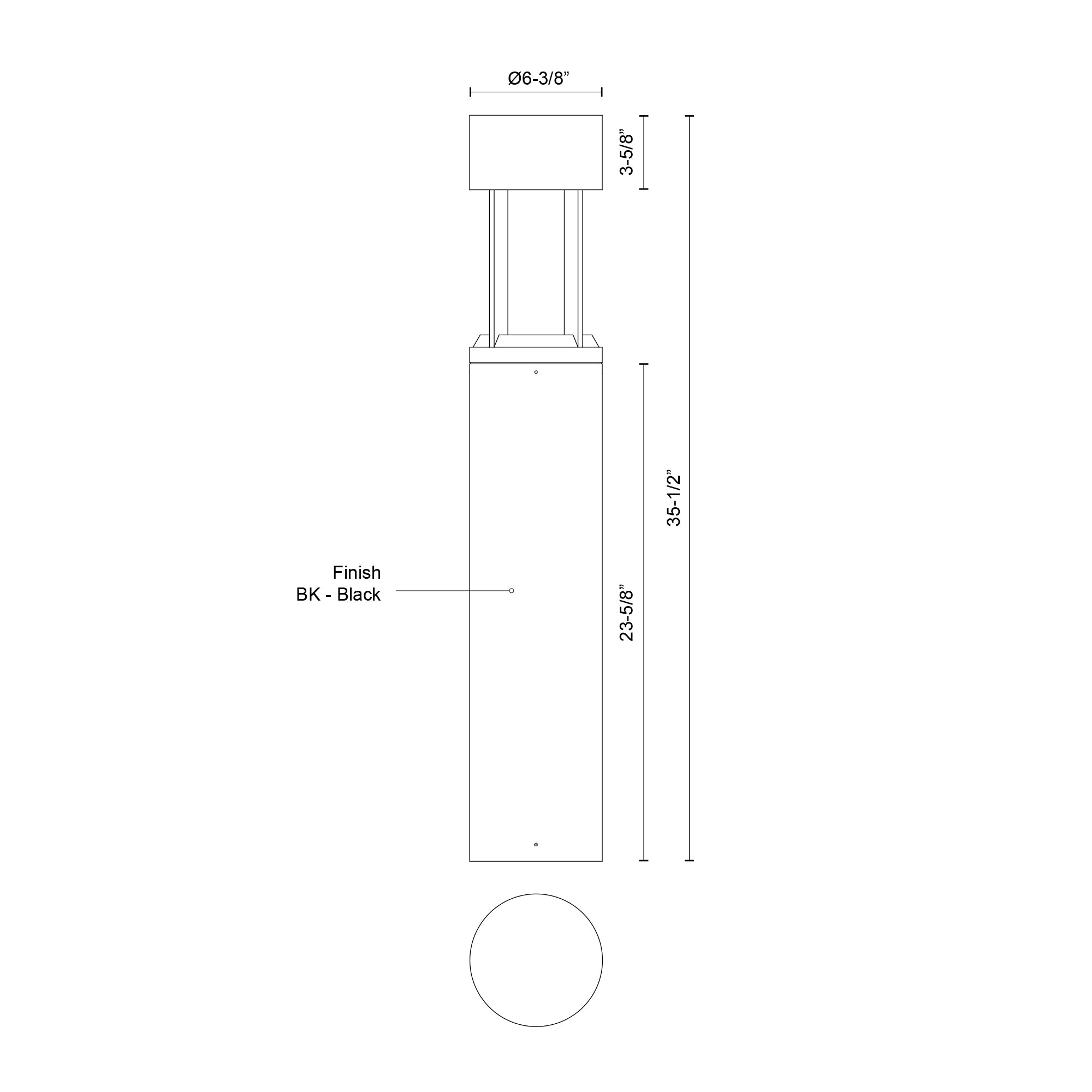 Novato 36-in Exterior Bollard