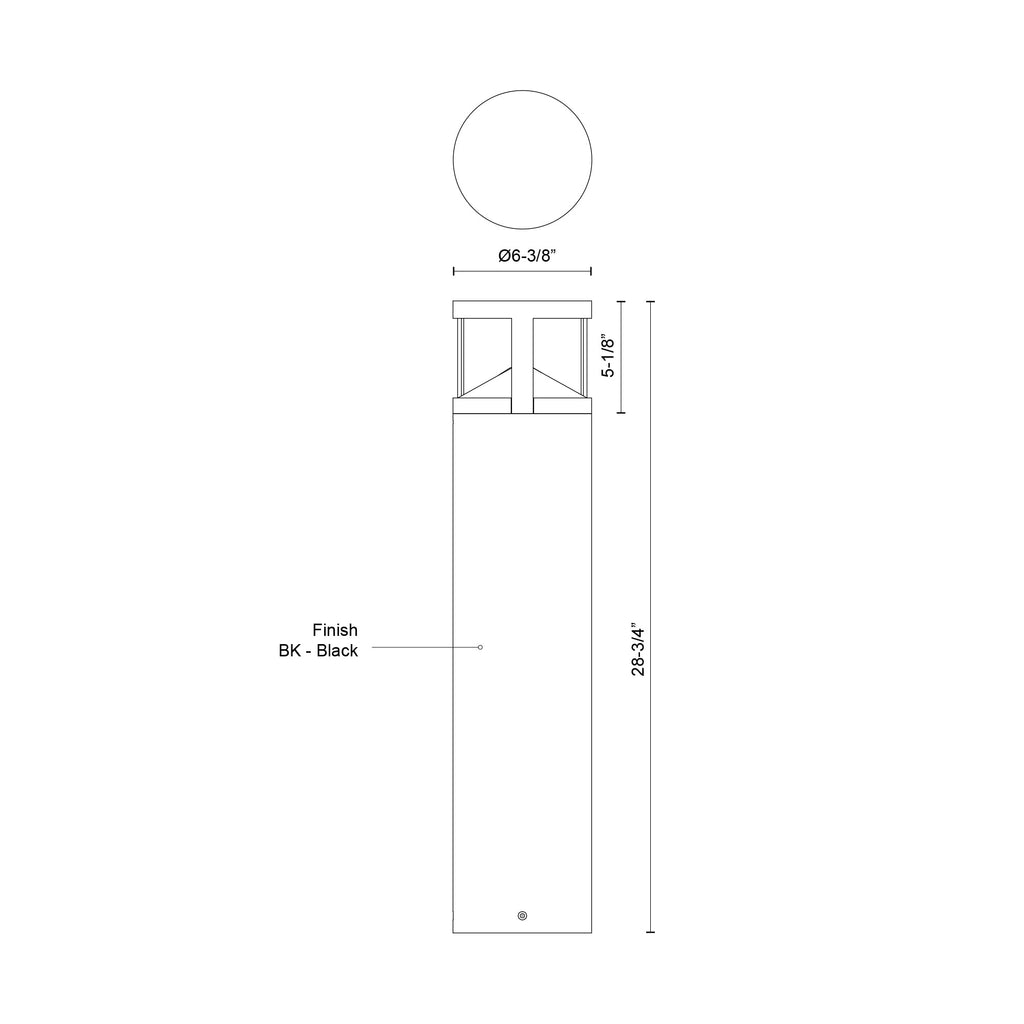 Glen 29-in Exterior Bollard