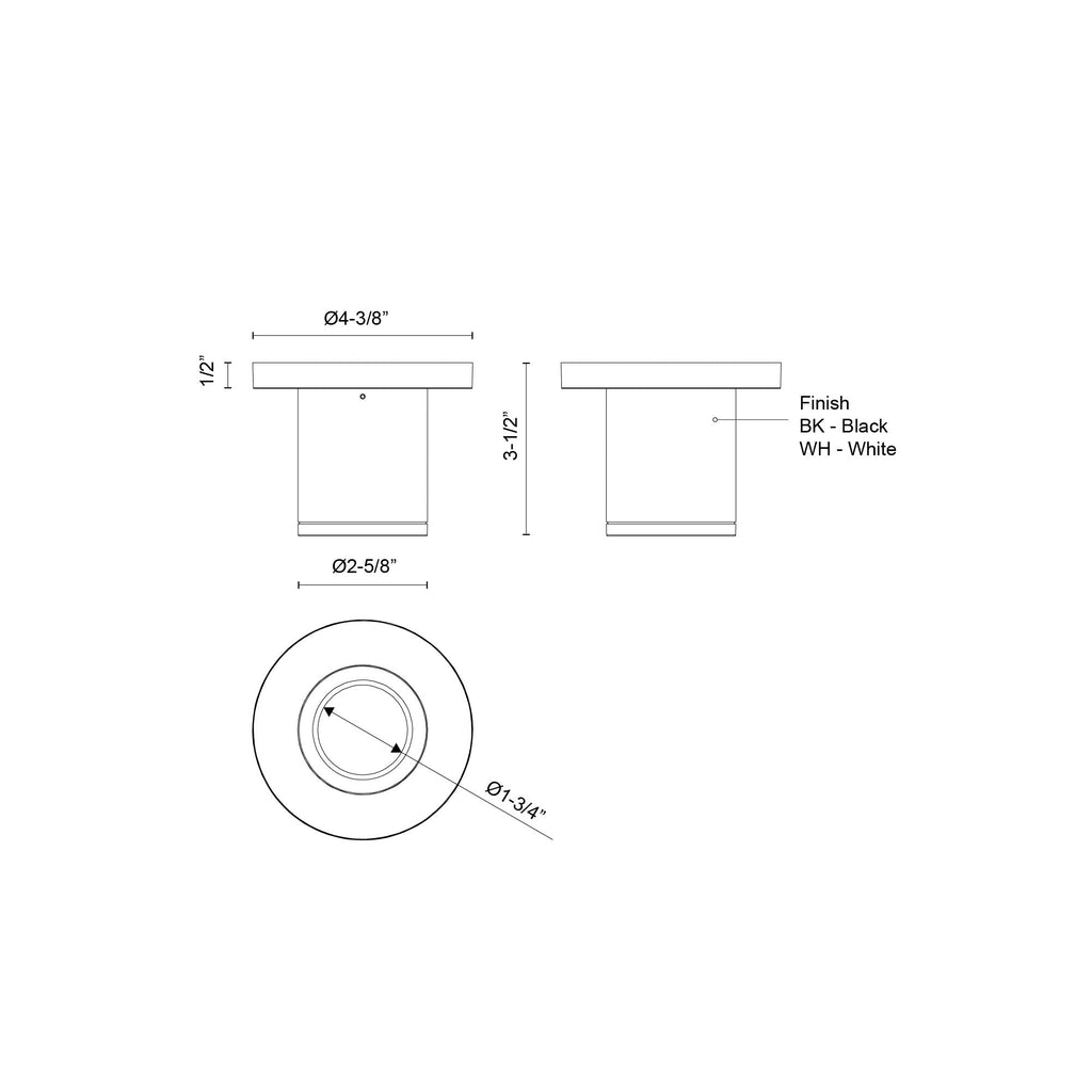 Nordic 3-in (2-in Dia.) Exterior Ceiling
