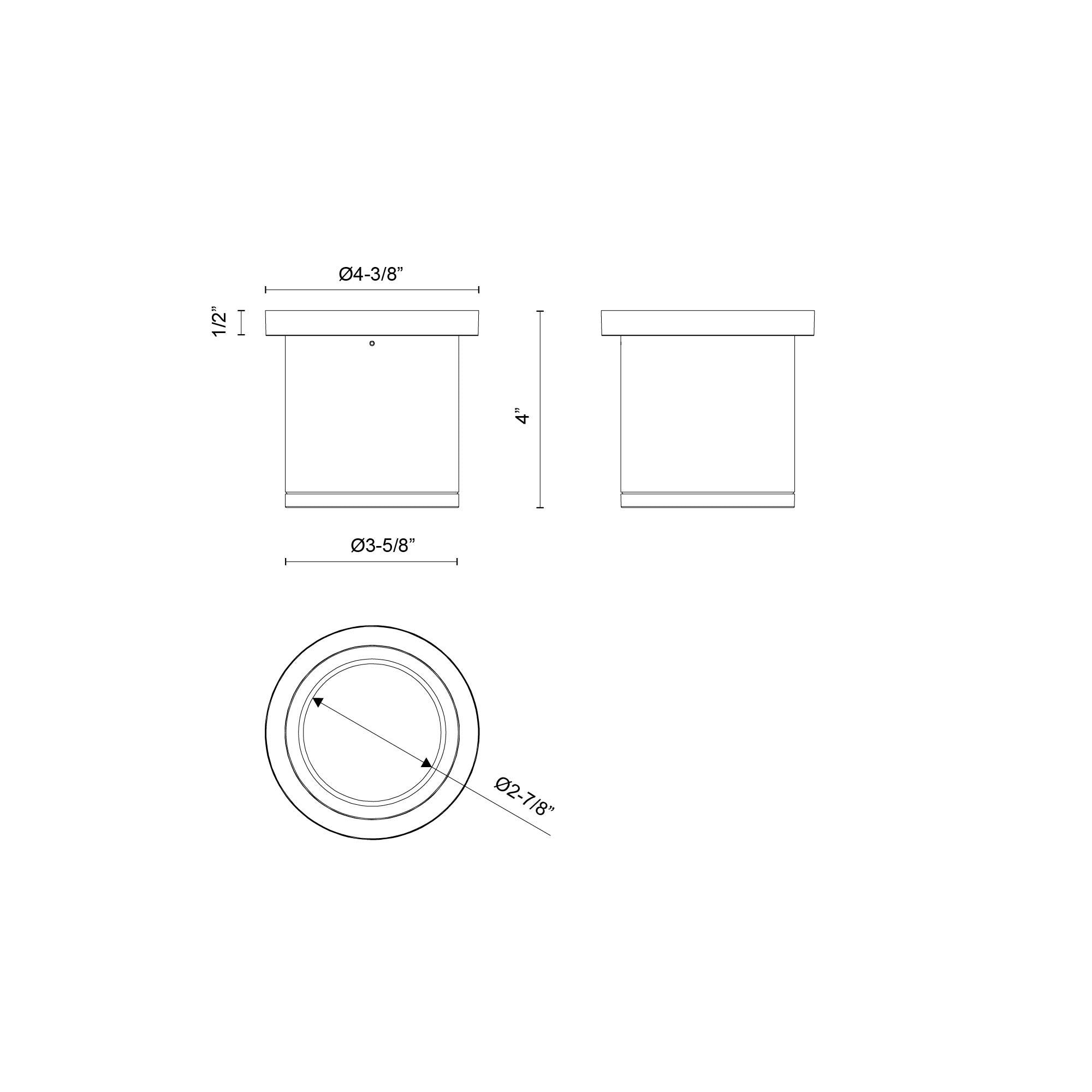 Nordic 4-in (3-in Dia.) Exterior Ceiling