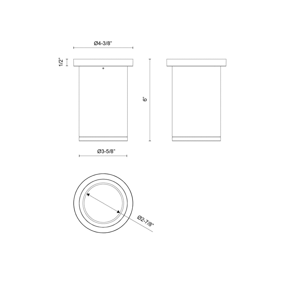 Nordic 6-inch (3-inch Dia.) Exterior Ceiling