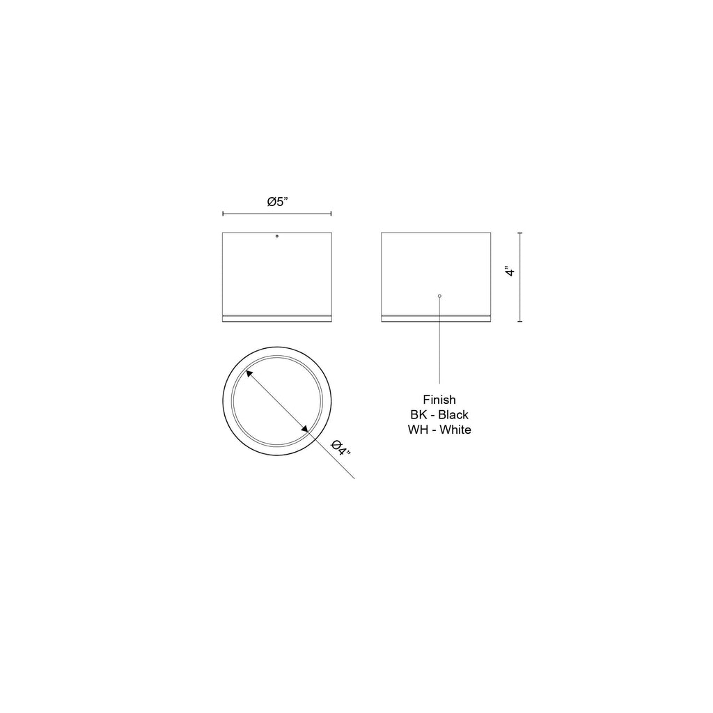 Nordic 4-in (5-in Dia.) Exterior Ceiling