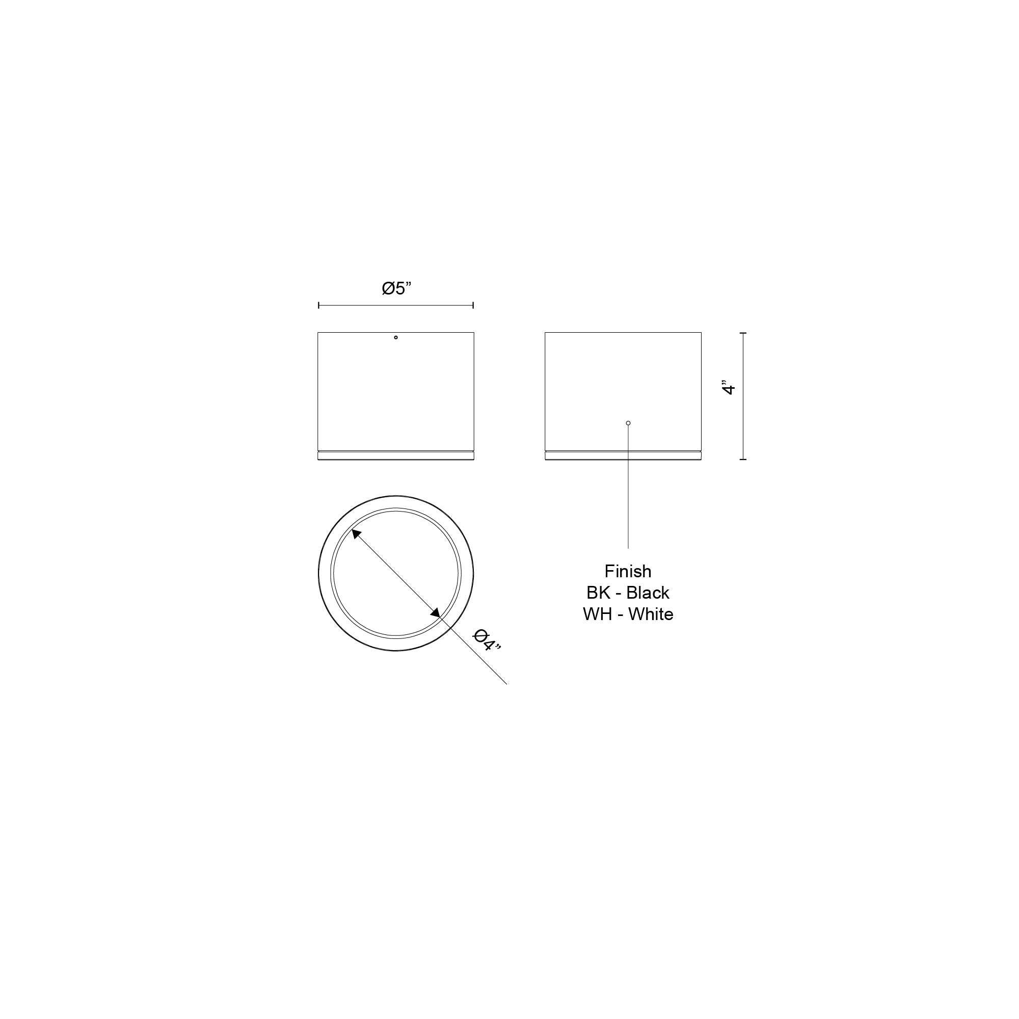 Nordic 4-in (5-in Dia.) Exterior Ceiling