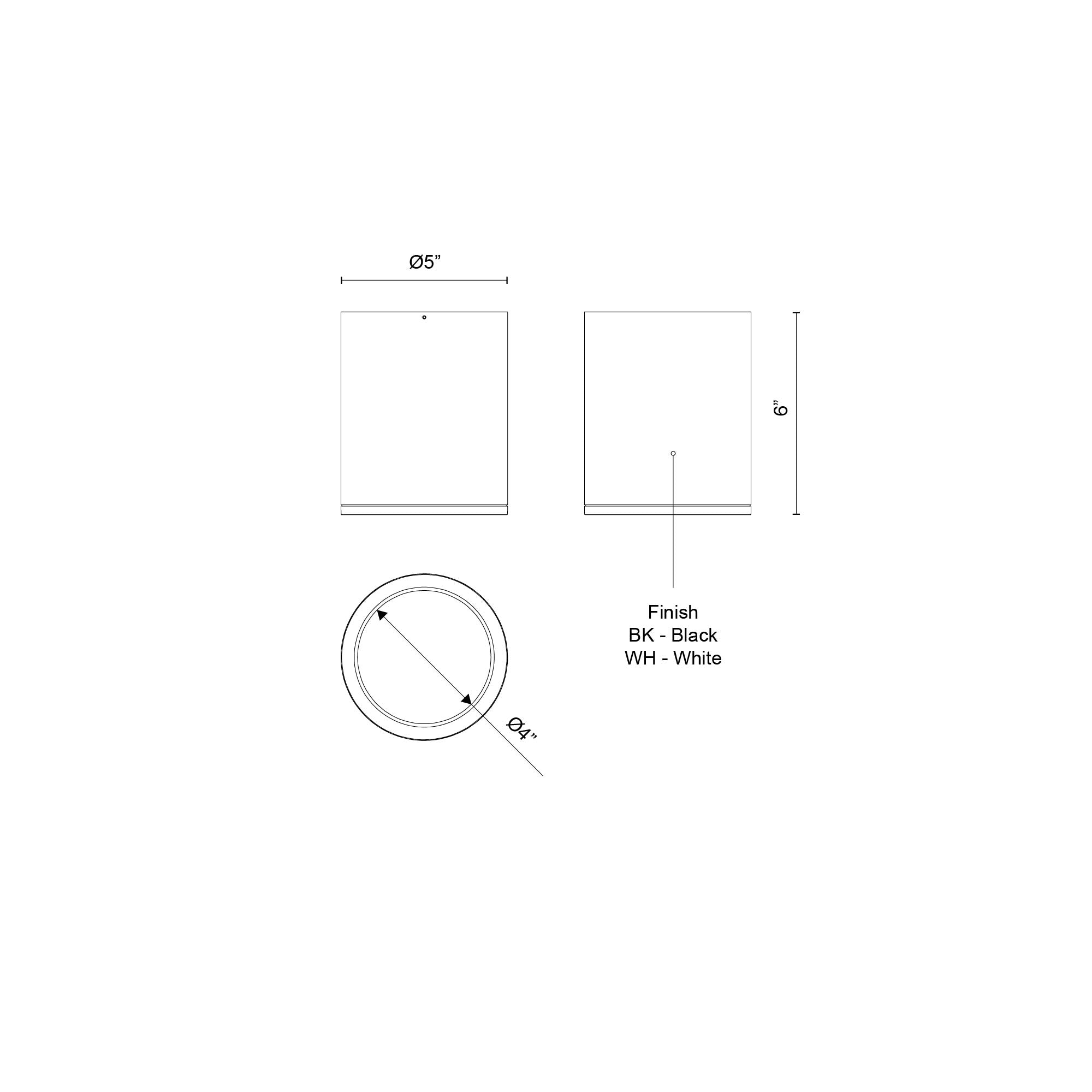 Nordic 6-in (5-in Dia.) Exterior Ceiling
