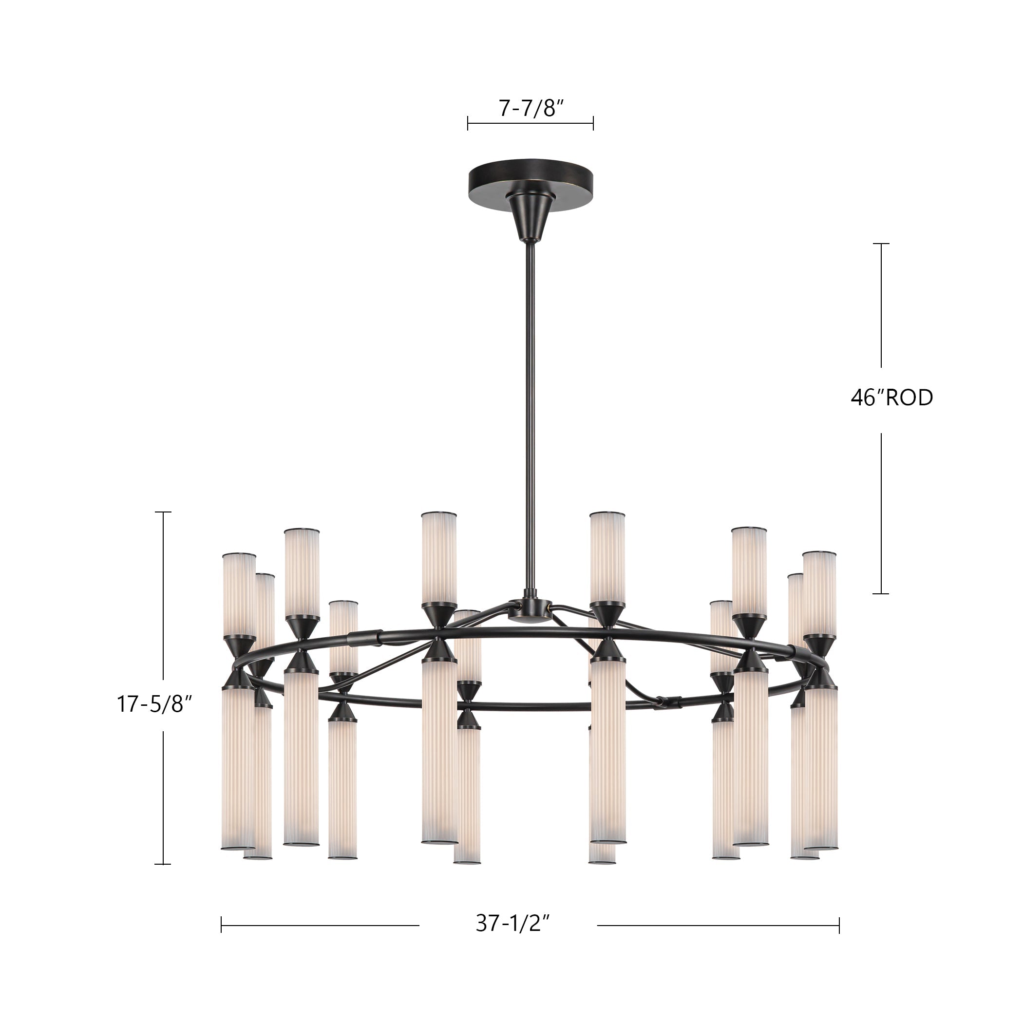 Edwin 38-in Chandelier