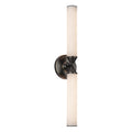 Edwin 22-in Wall/Vanity Light — Urban Bronze/Frosted Ribbed Glass