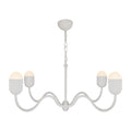 Effie 39-in Chandelier — Antique White/Opal Glass