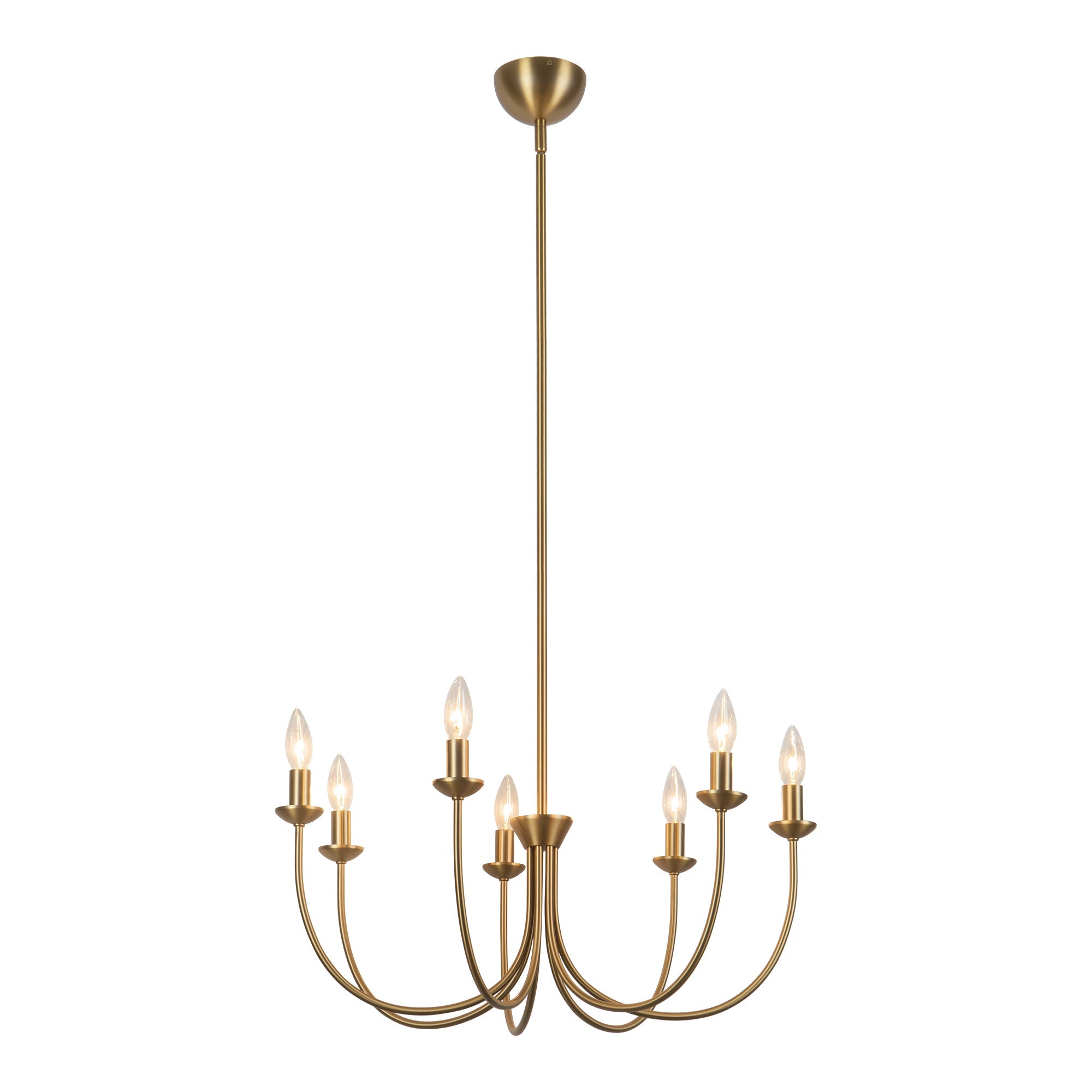 Ember 26-in Chandelier — Brushed Gold