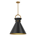 Emerson 18-in Pendant — Aged Gold/Matte Black
