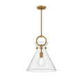 Emerson 14-in Pendant — Aged Gold/Clear