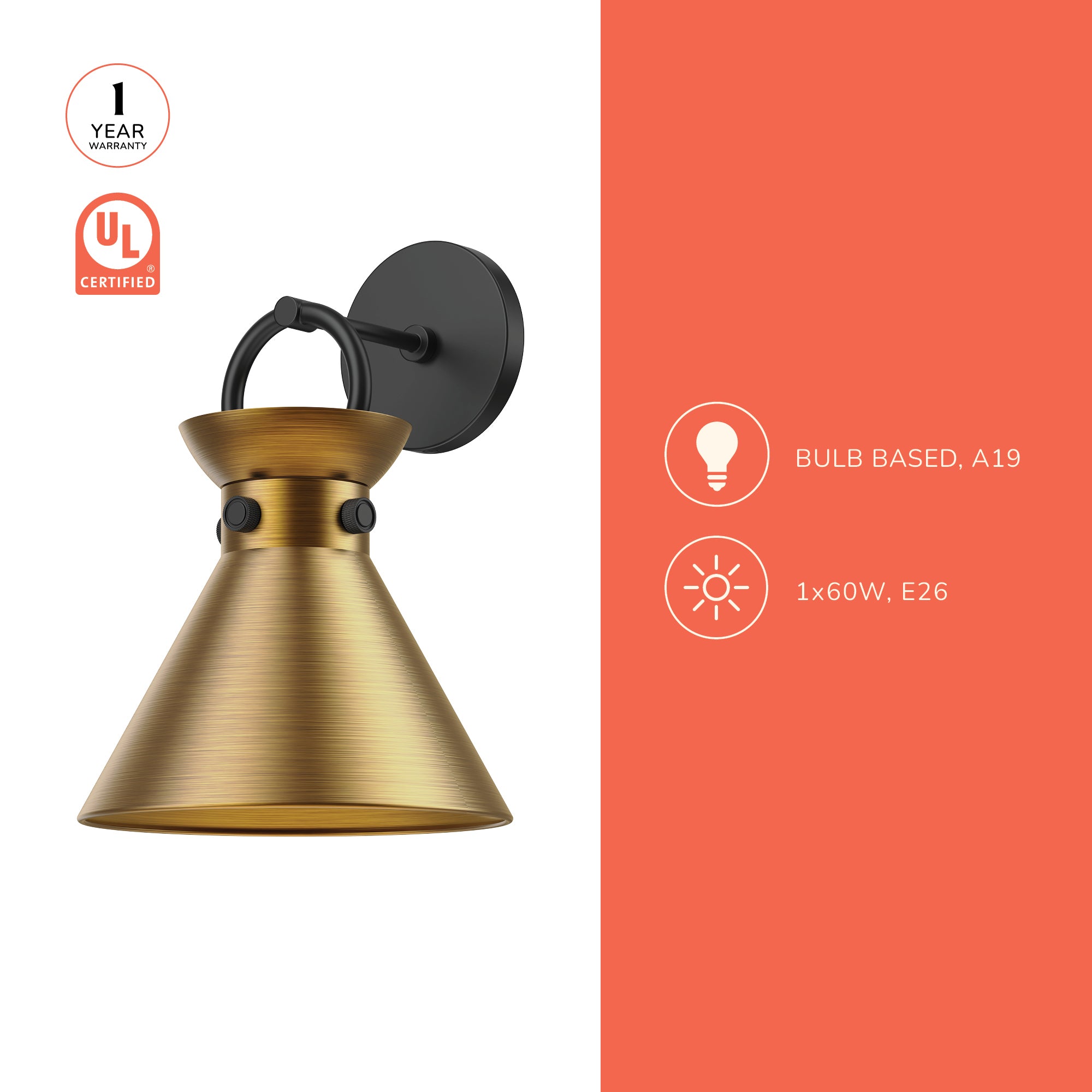 Emerson 9-in Wall/Vanity Light