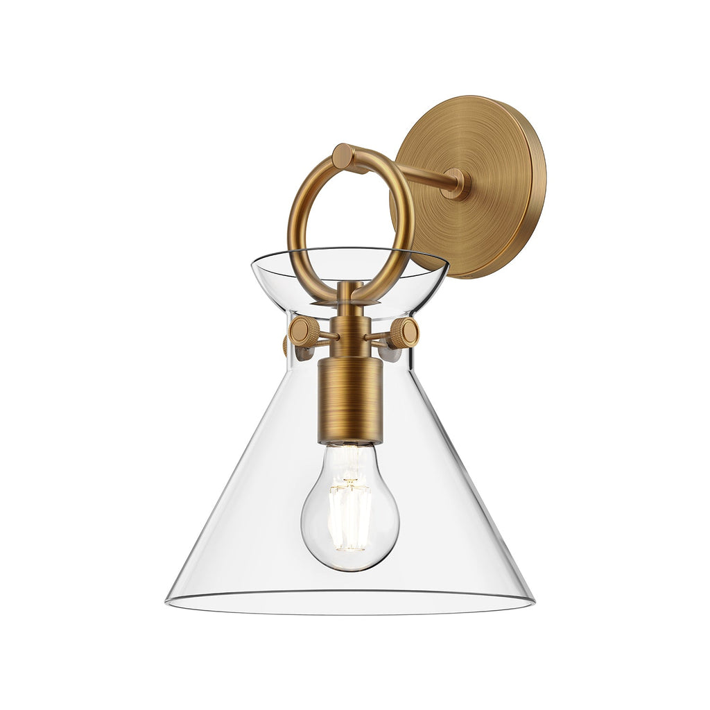 Emerson 9-in Wall/Vanity Light — Aged Gold/Clear