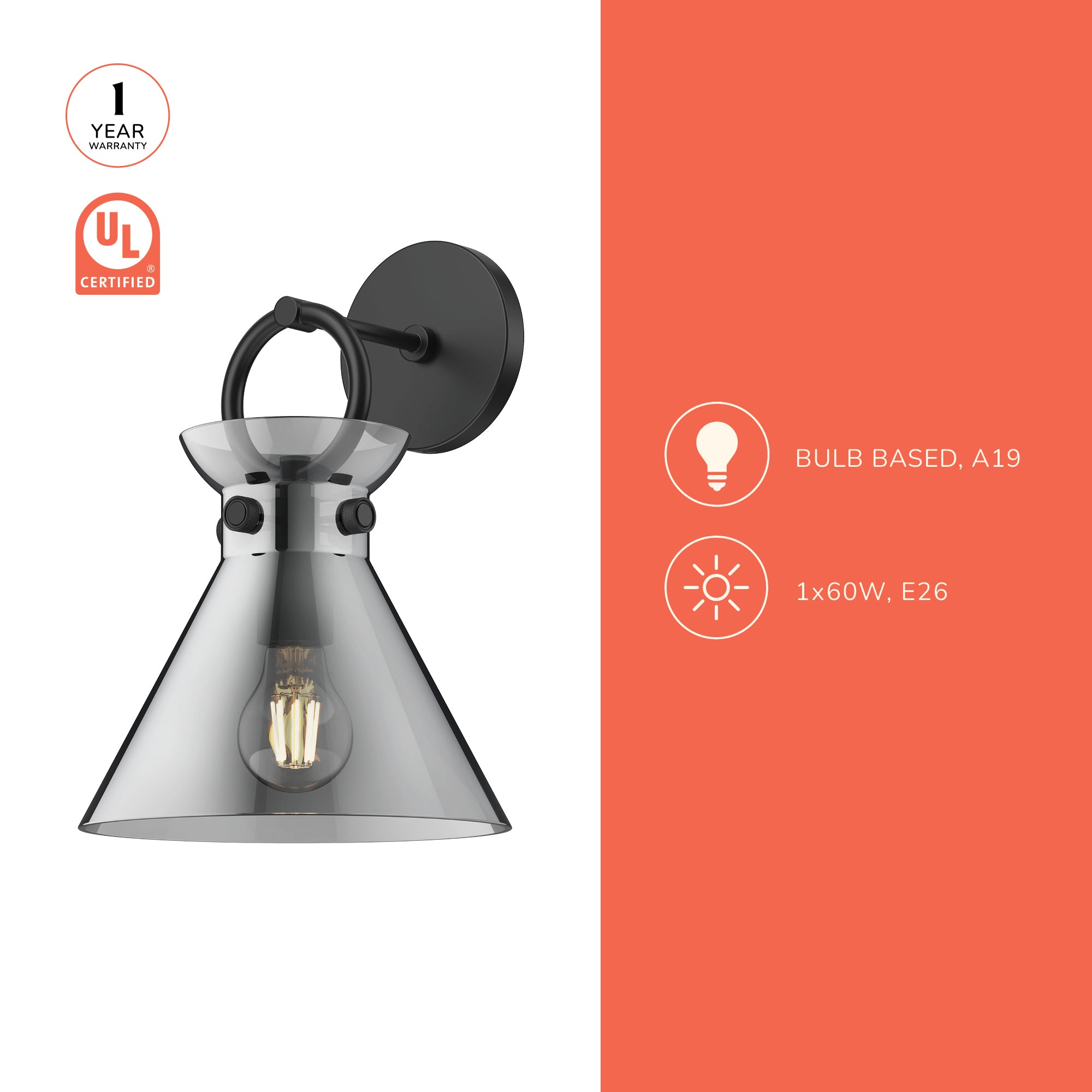Emerson 9-in Wall/Vanity Light