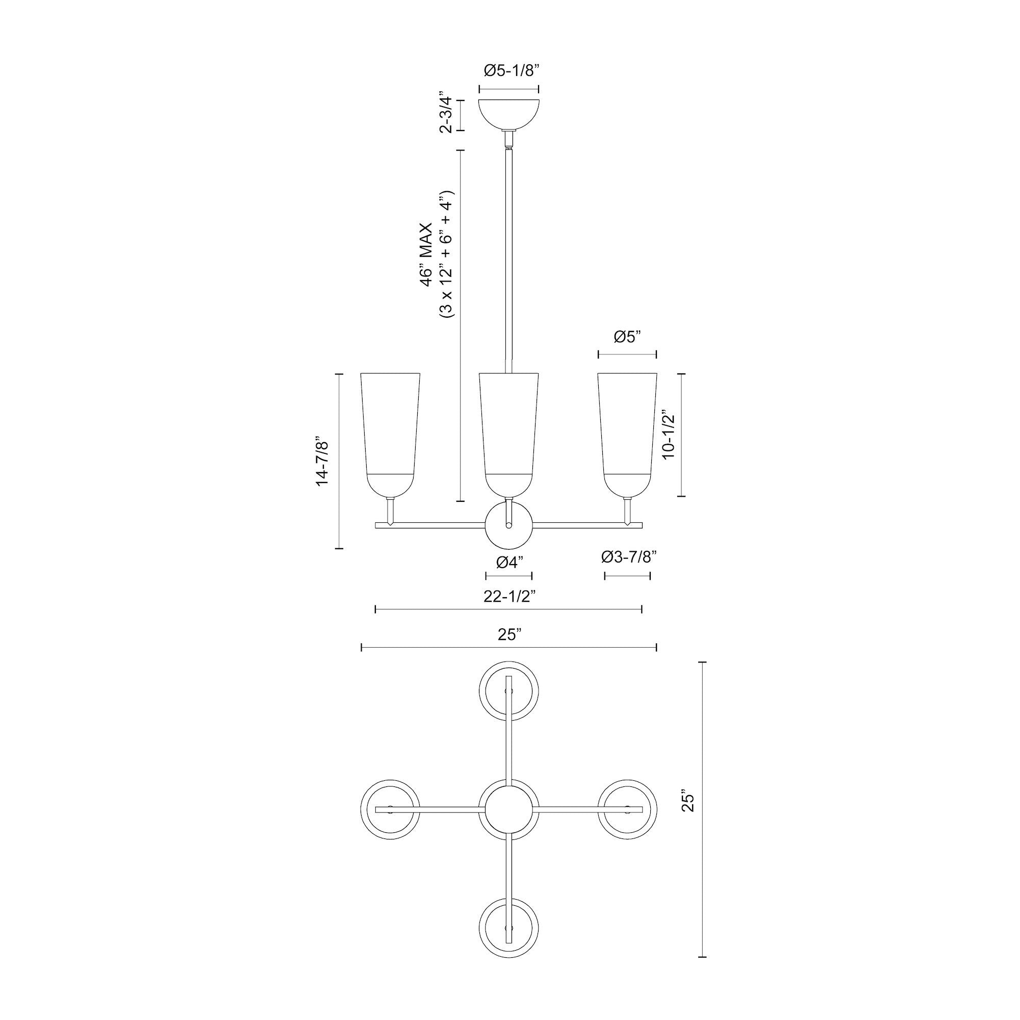 Emil 25-in Chandelier