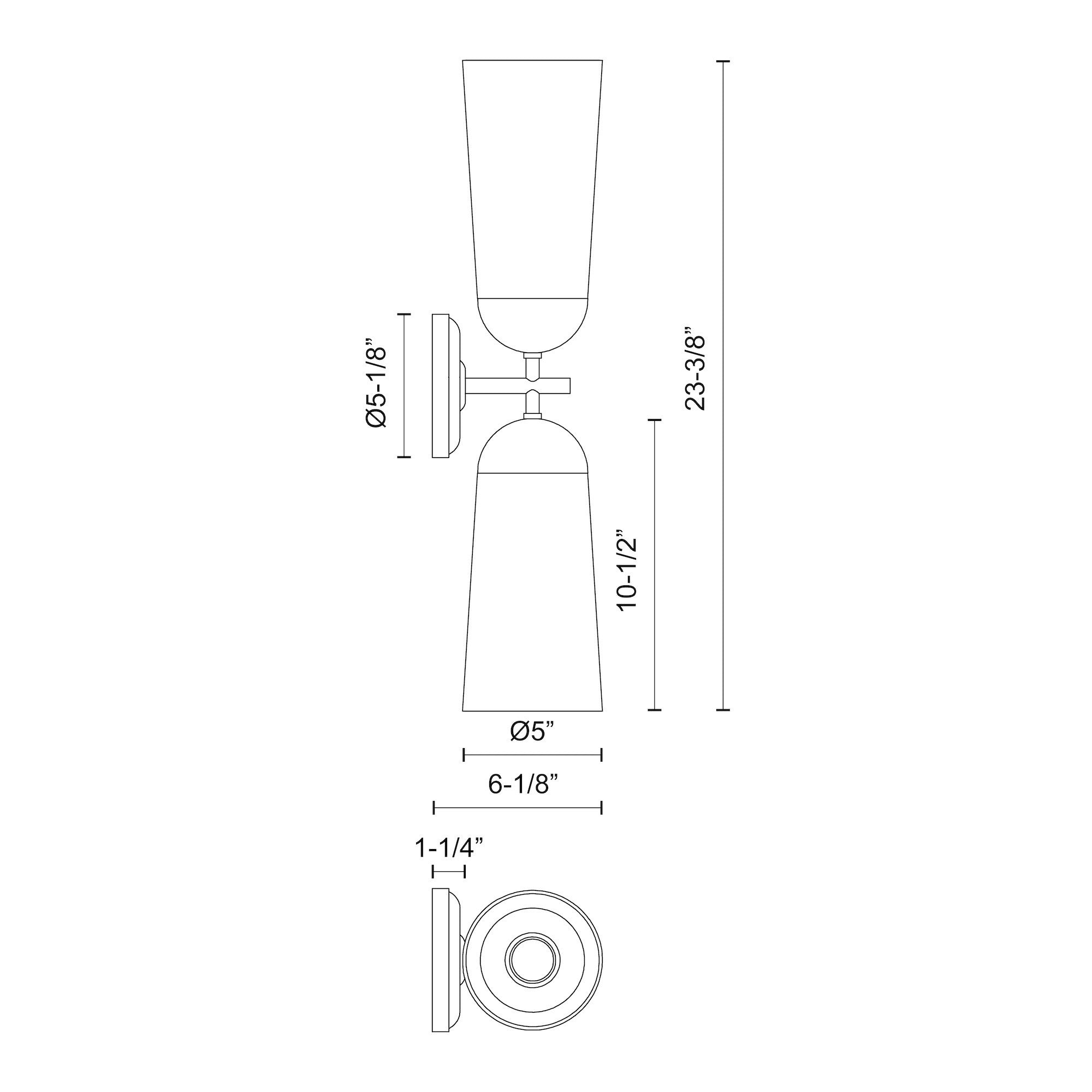 Emil 5-in Wall/Vanity Light