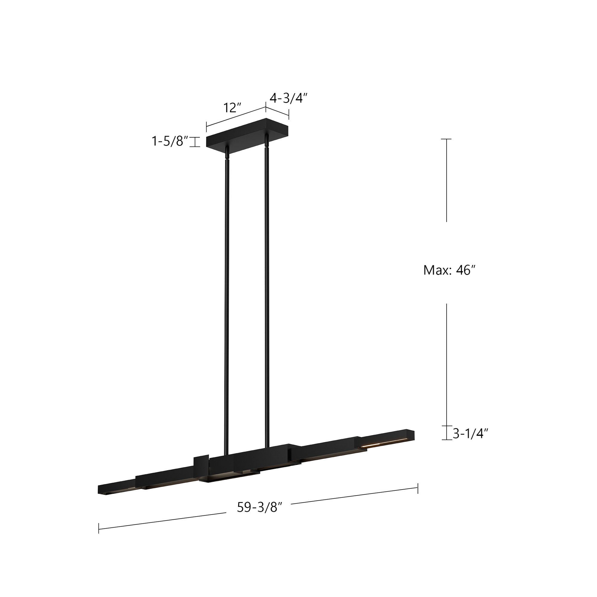 Enzo 60-in Linear Pendant