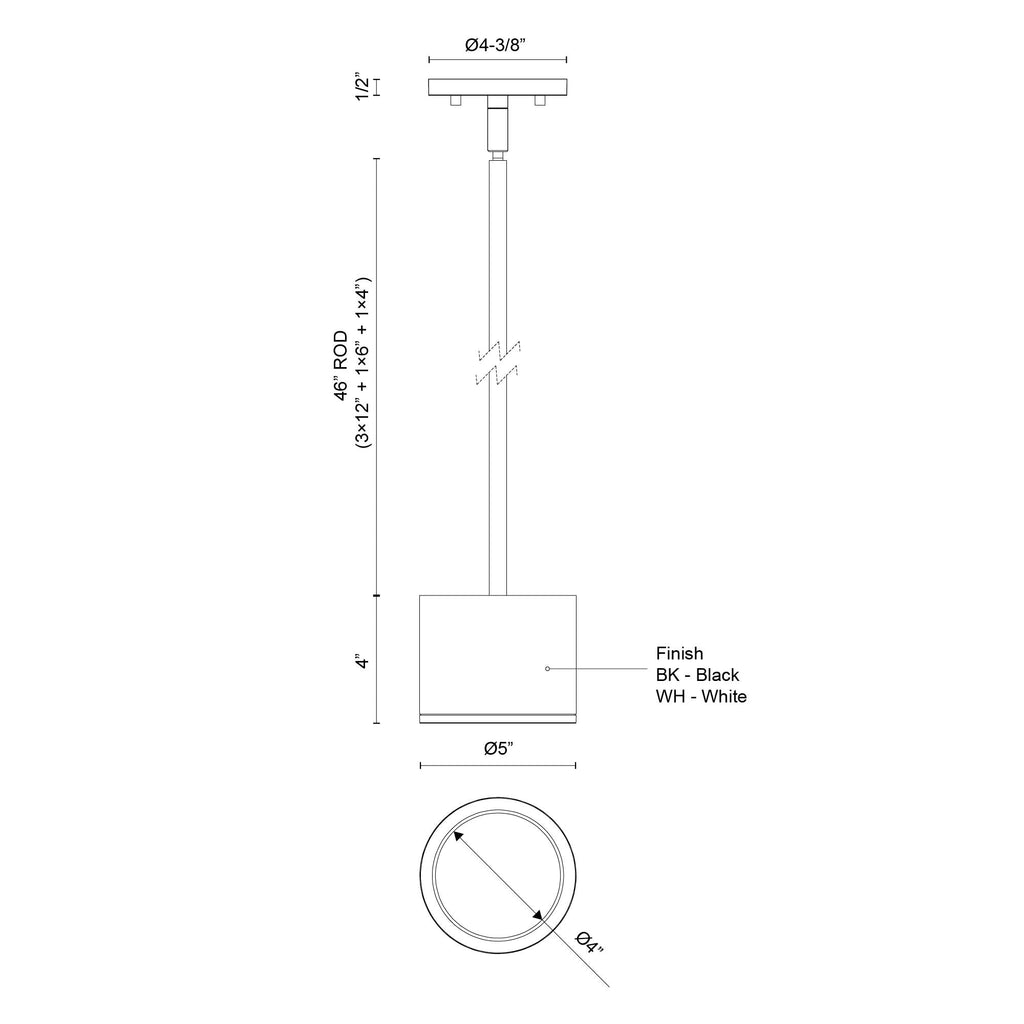 Nordic 4-in (5-in Dia.) Exterior Pendant