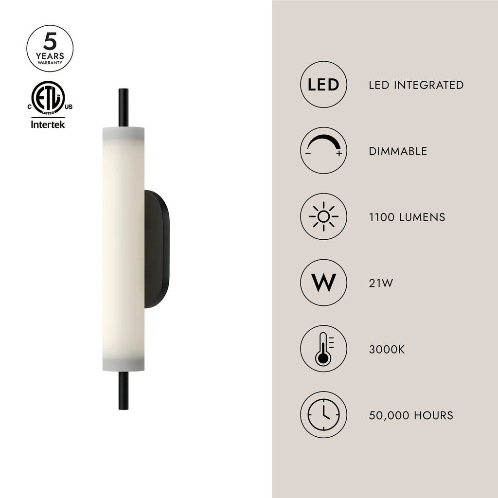 Estes 24-in Exterior Wall Sconce