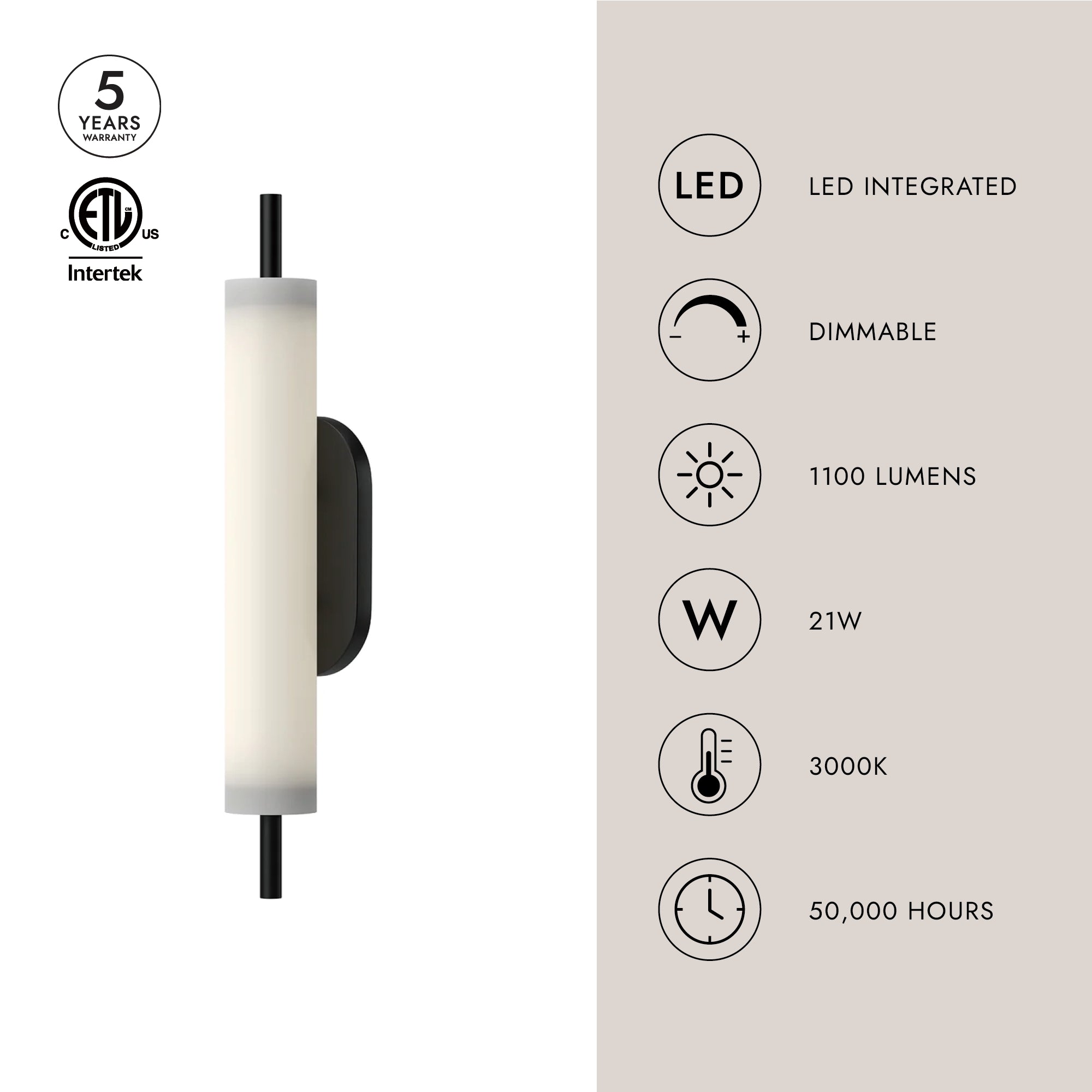 Estes 24-in Exterior Wall Sconce