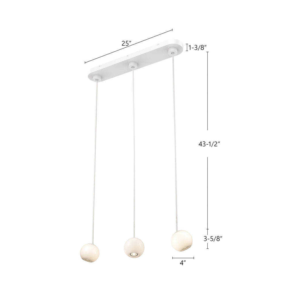 Europa 3 Head Multi Pendant