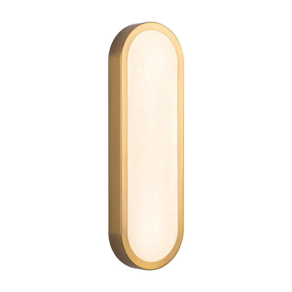 Evelyn 16-in Wall/Vanity Light — Brushed Gold/Alabaster