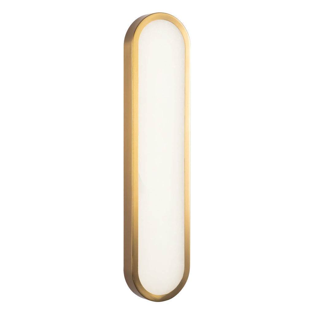 Evelyn 22-in Wall/Vanity Light — Brushed Gold/Alabaster