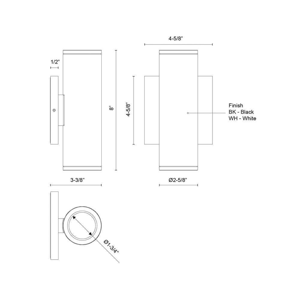 Nordic 8-in (2-in Dia.) Exterior Wall