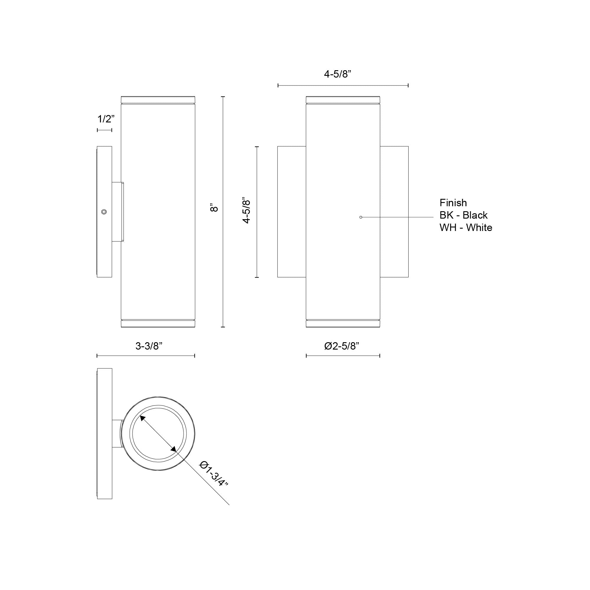 Nordic 8-in (2-in Dia.) Exterior Wall
