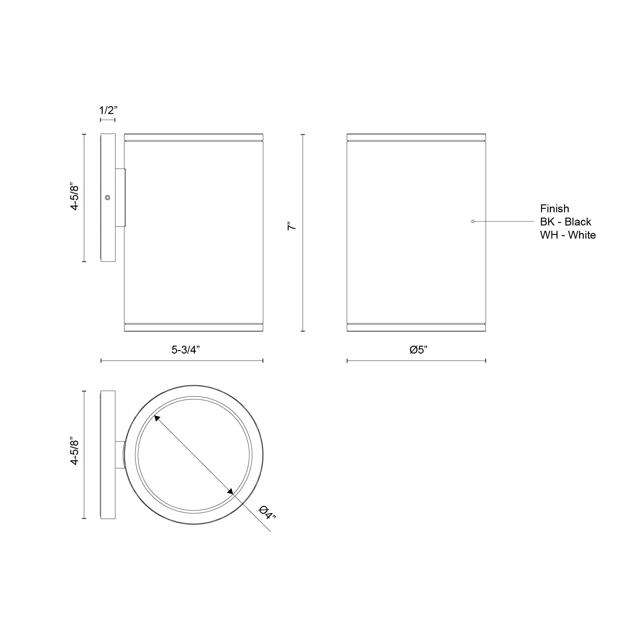 Nordic 7-in (5-in Dia.) Exterior Wall