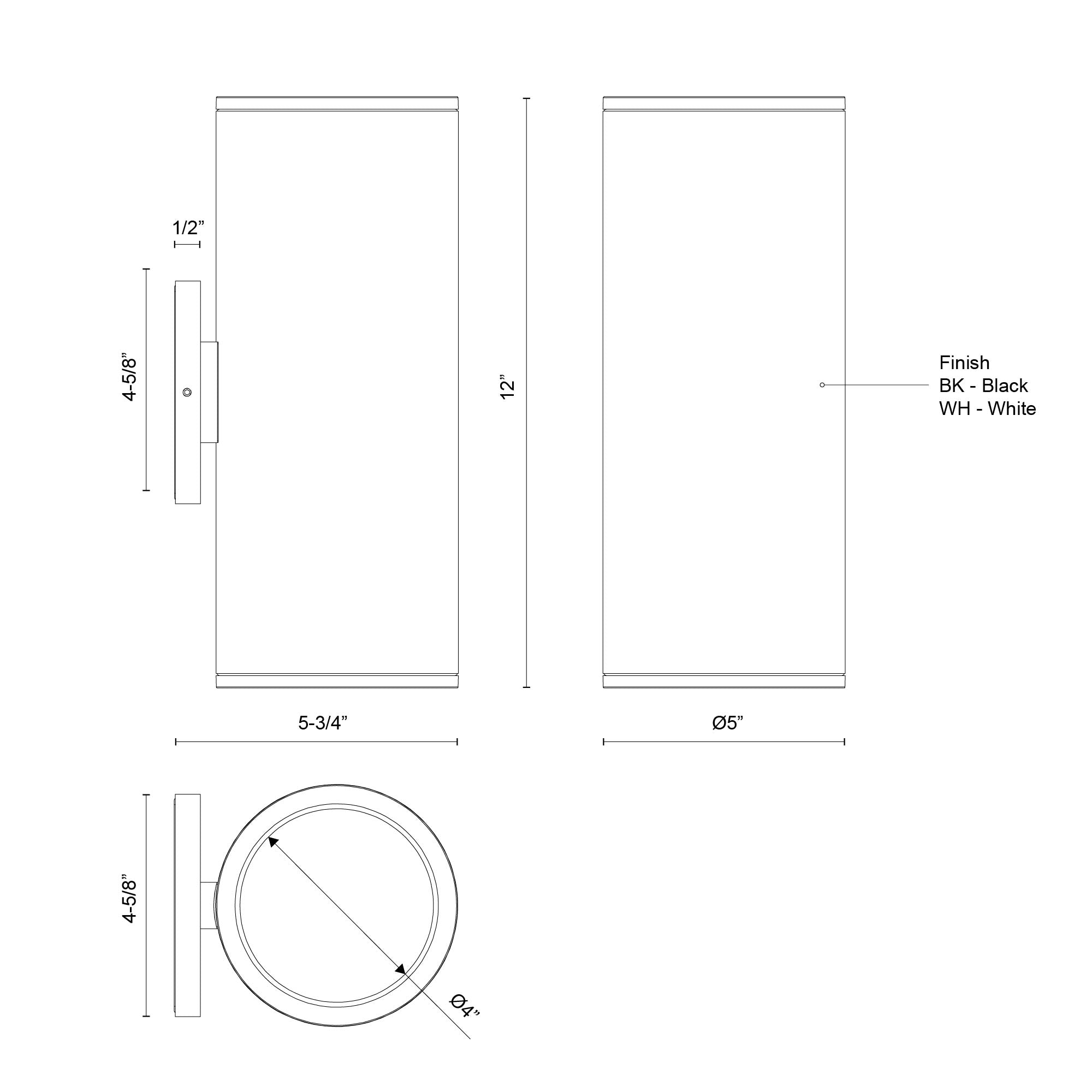 Nordic 12-in (5-in Dia.) Exterior Wall
