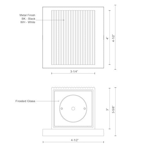 Mavis 4-in Exterior Up/Down Wall Light