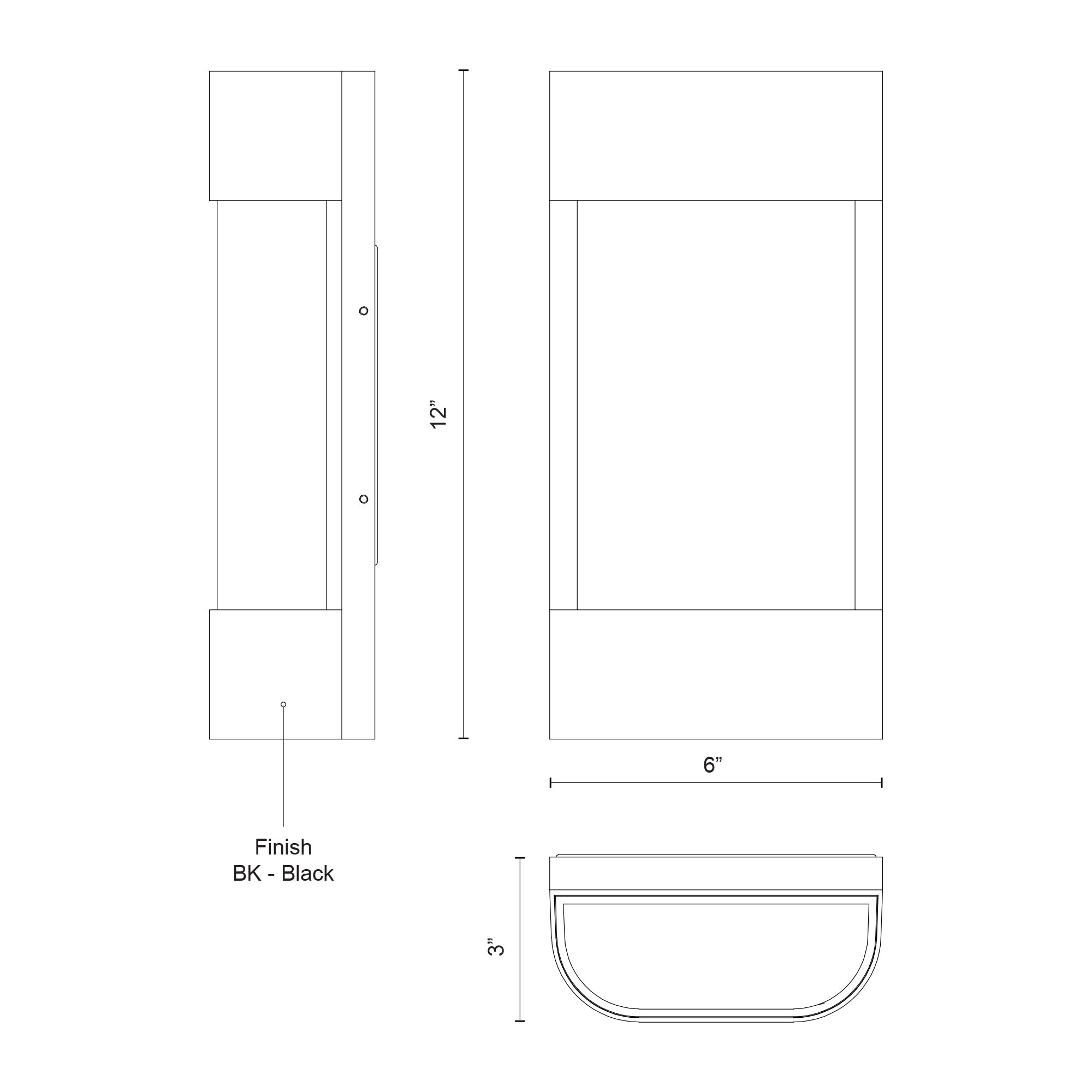 Moondew 12-in Exterior Wall Sconce