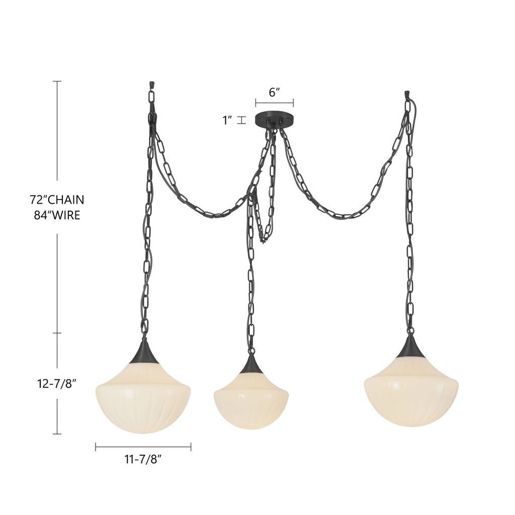 Farrah 3 Head Multi Pendant